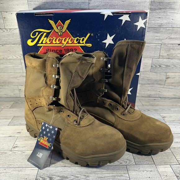 Thorogood Boots Mens Wide Brown Waterproof Insulated Safety